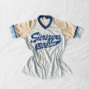 Vintage 90s ringer tee graphic Y2K sporty retro top